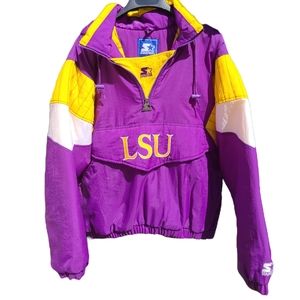 Vintage (90's) LSU Starter Coat Pullover Parka Medium